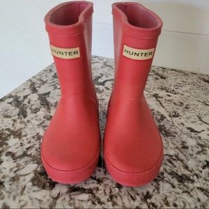 Pink hunter boots